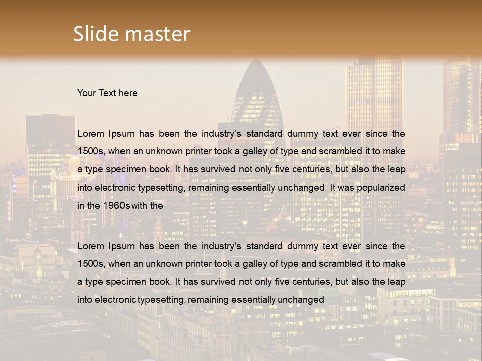 Construction Blue Sky Green PowerPoint Template