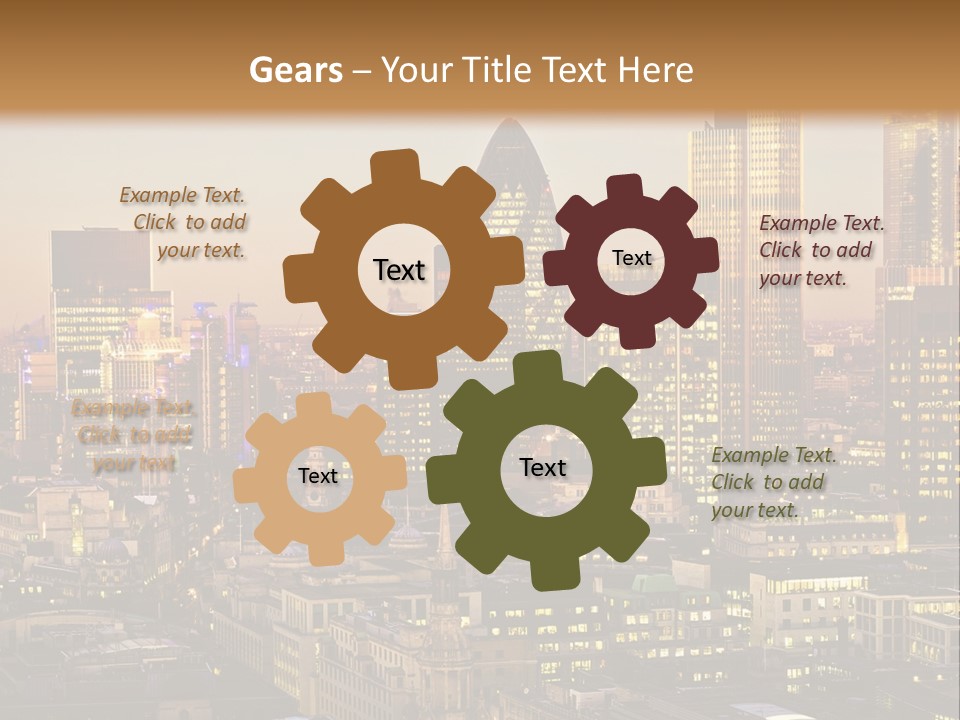 Construction Blue Sky Green PowerPoint Template