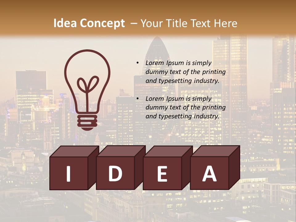 Construction Blue Sky Green PowerPoint Template