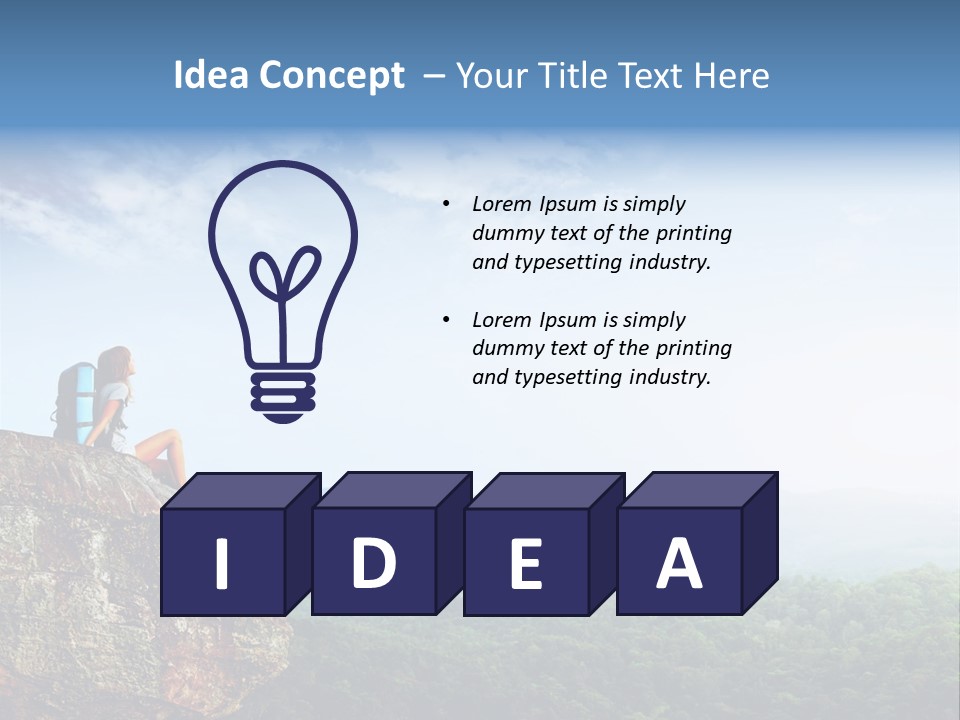 Conceptual Architecture Man PowerPoint Template