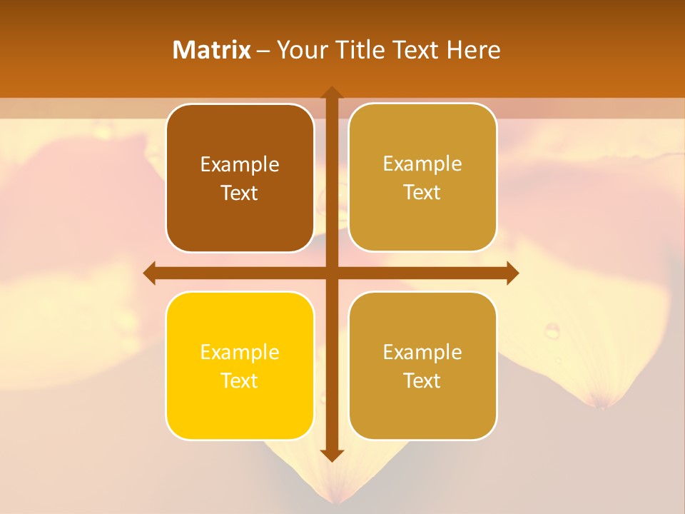Leaf Pattern Yellow PowerPoint Template