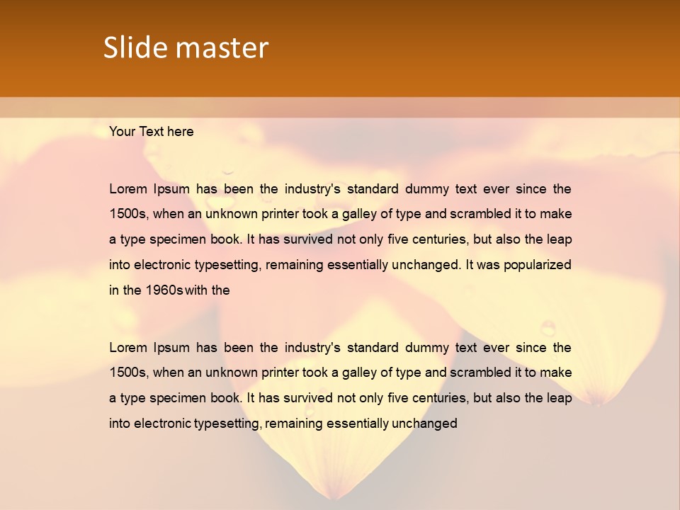 Leaf Pattern Yellow PowerPoint Template