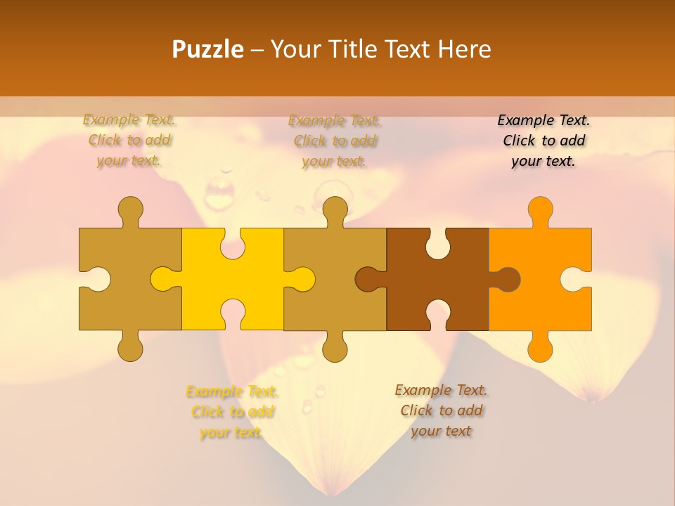 Leaf Pattern Yellow PowerPoint Template