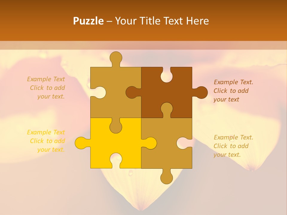 Leaf Pattern Yellow PowerPoint Template