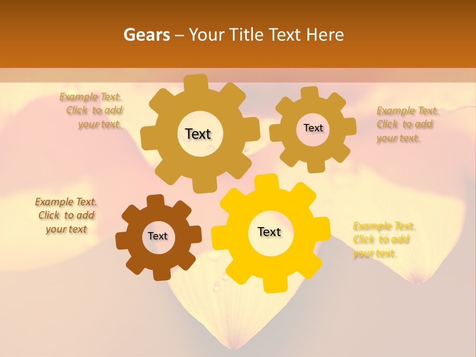 Leaf Pattern Yellow PowerPoint Template