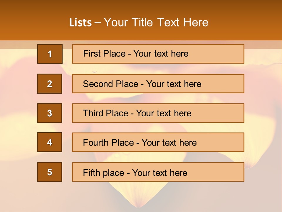 Leaf Pattern Yellow PowerPoint Template
