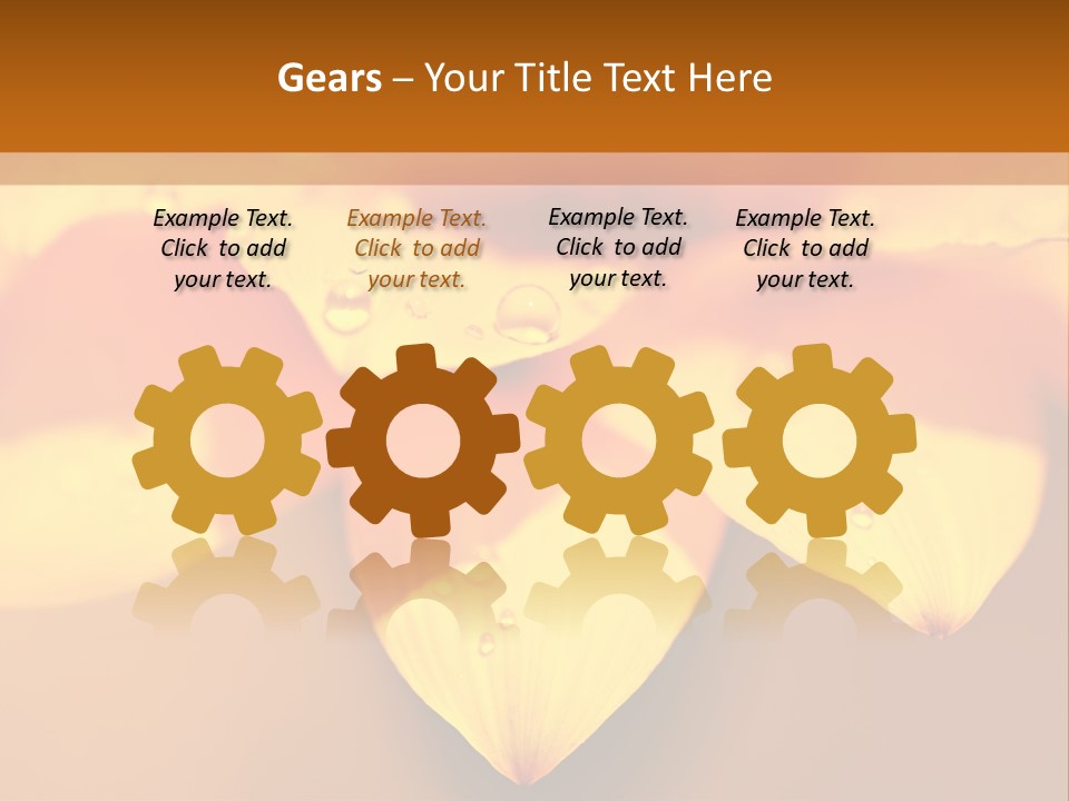 Leaf Pattern Yellow PowerPoint Template