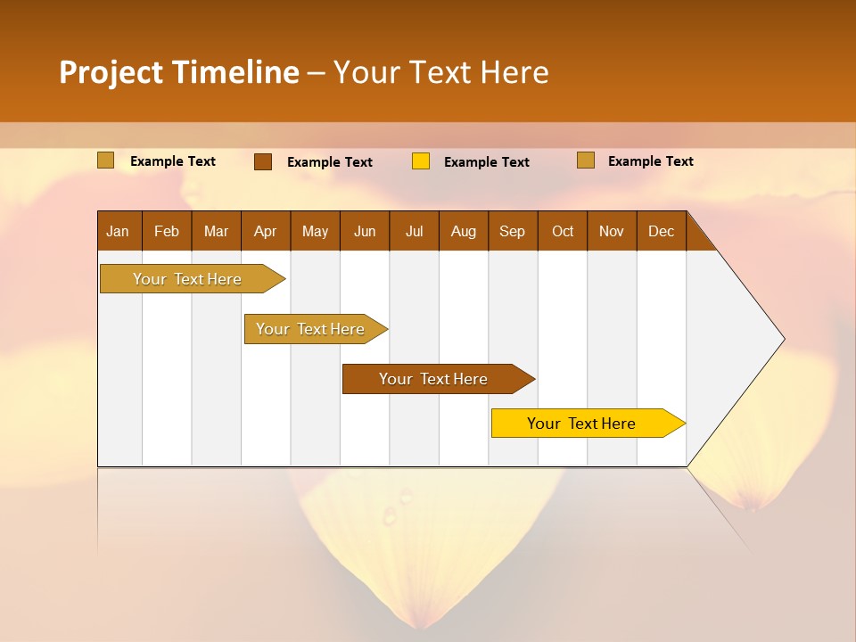 Leaf Pattern Yellow PowerPoint Template