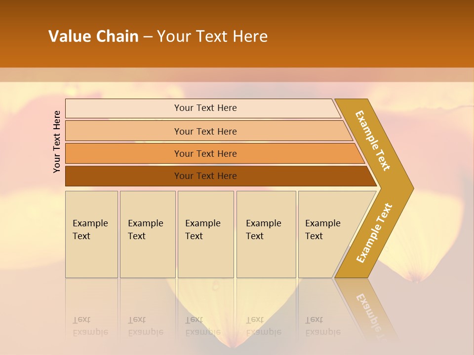 Leaf Pattern Yellow PowerPoint Template