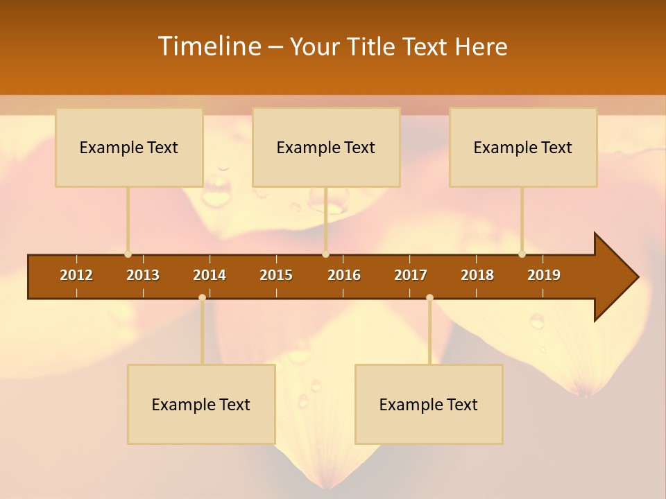Leaf Pattern Yellow PowerPoint Template