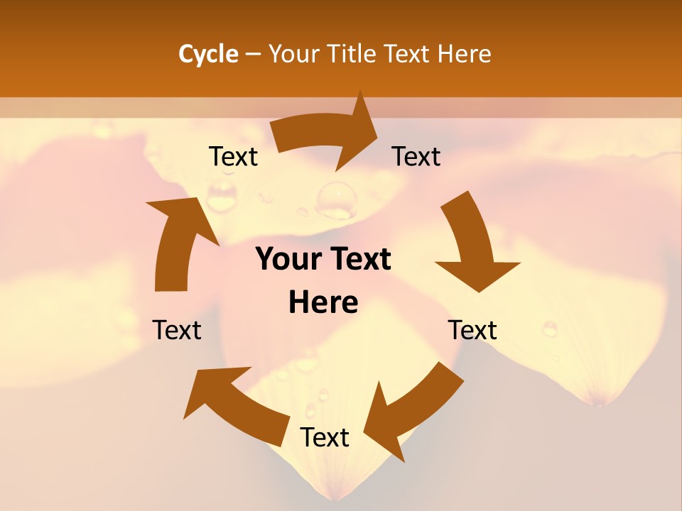 Leaf Pattern Yellow PowerPoint Template