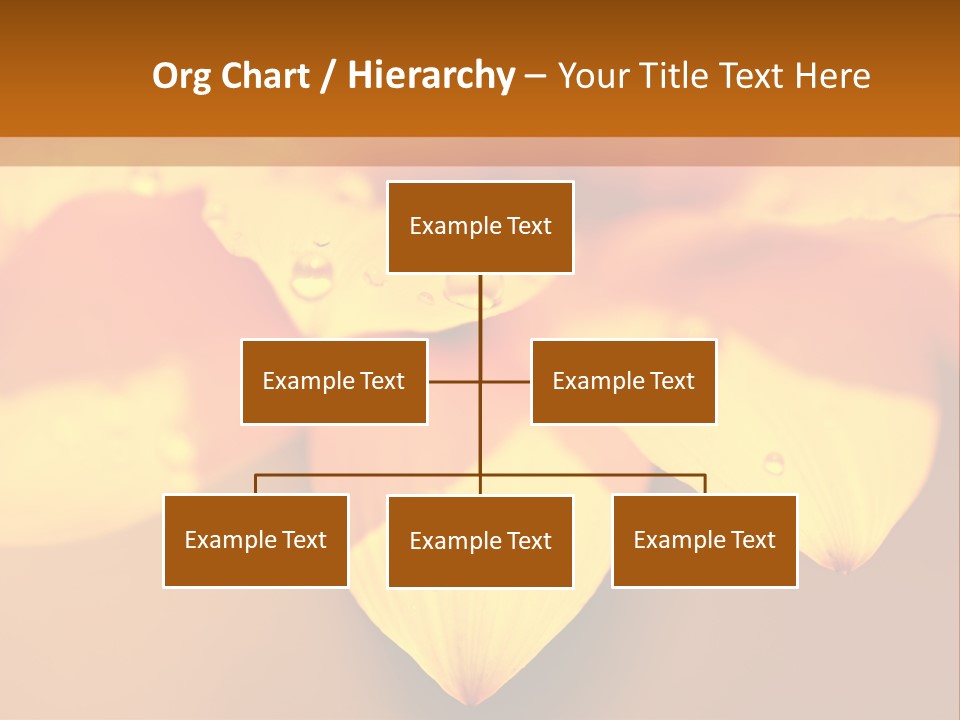 Leaf Pattern Yellow PowerPoint Template
