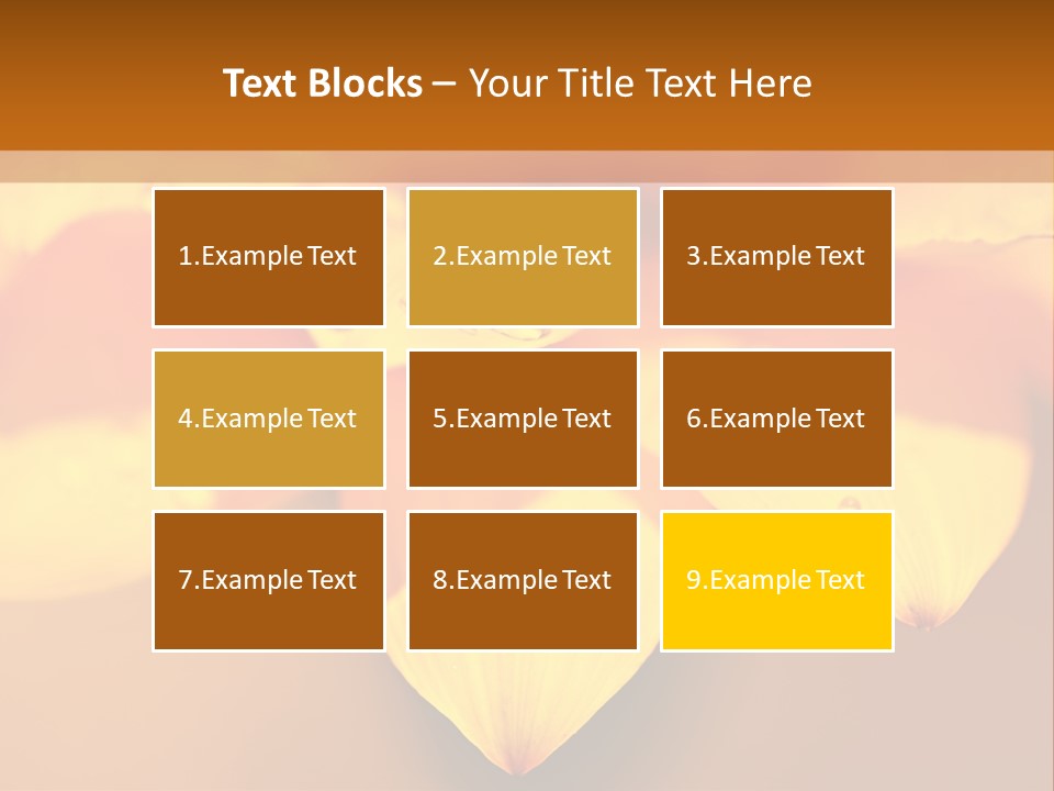 Leaf Pattern Yellow PowerPoint Template