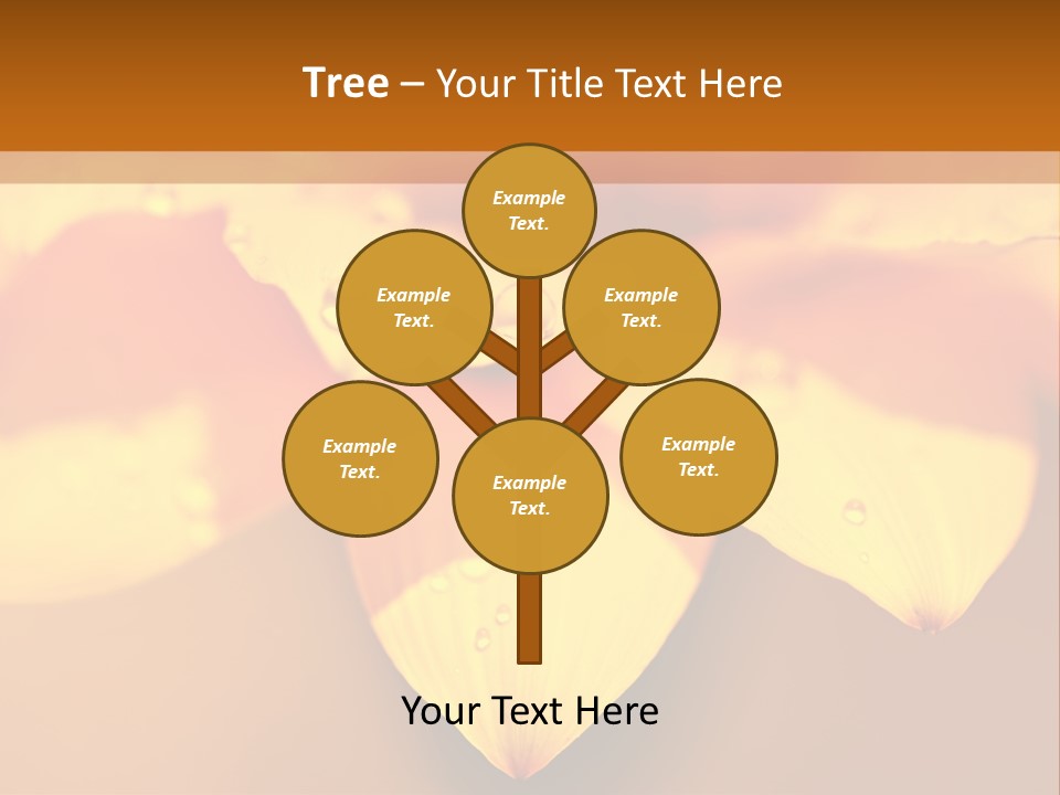 Leaf Pattern Yellow PowerPoint Template