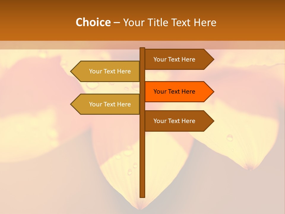 Leaf Pattern Yellow PowerPoint Template