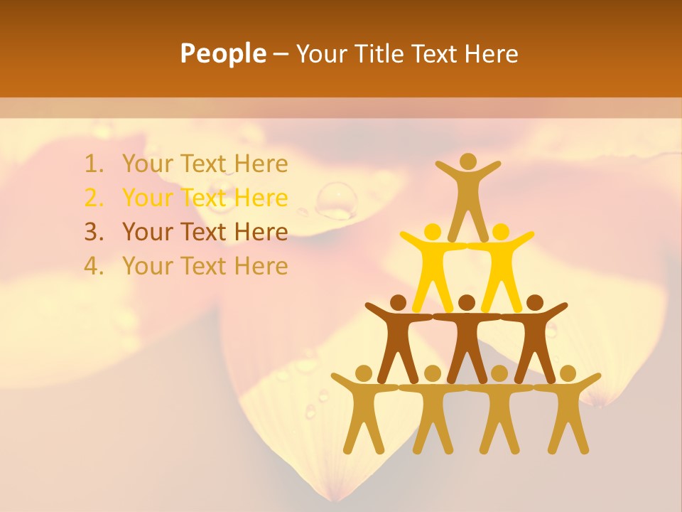 Leaf Pattern Yellow PowerPoint Template