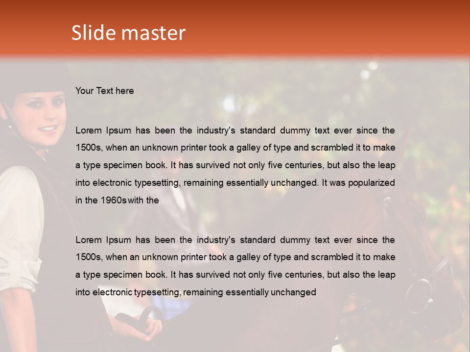 Young Exercise Galloping PowerPoint Template