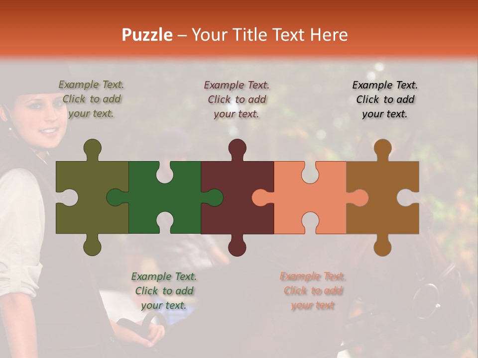 Young Exercise Galloping PowerPoint Template