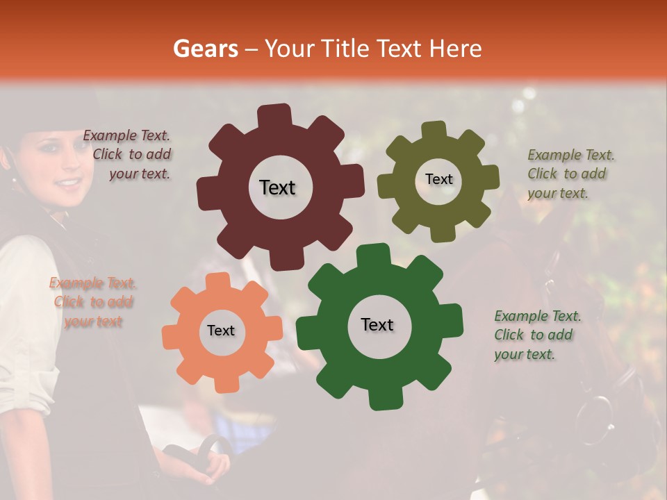 Young Exercise Galloping PowerPoint Template