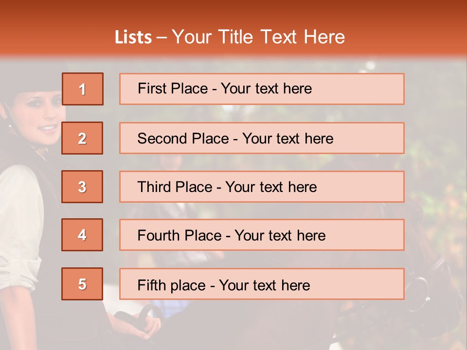 Young Exercise Galloping PowerPoint Template