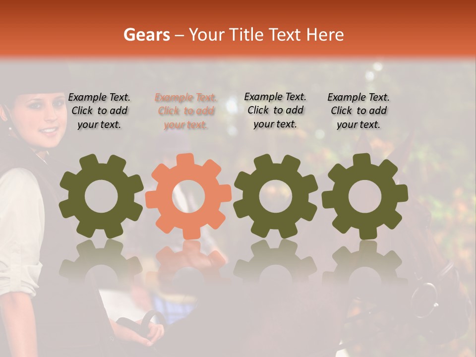 Young Exercise Galloping PowerPoint Template