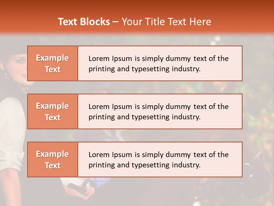 Young Exercise Galloping PowerPoint Template