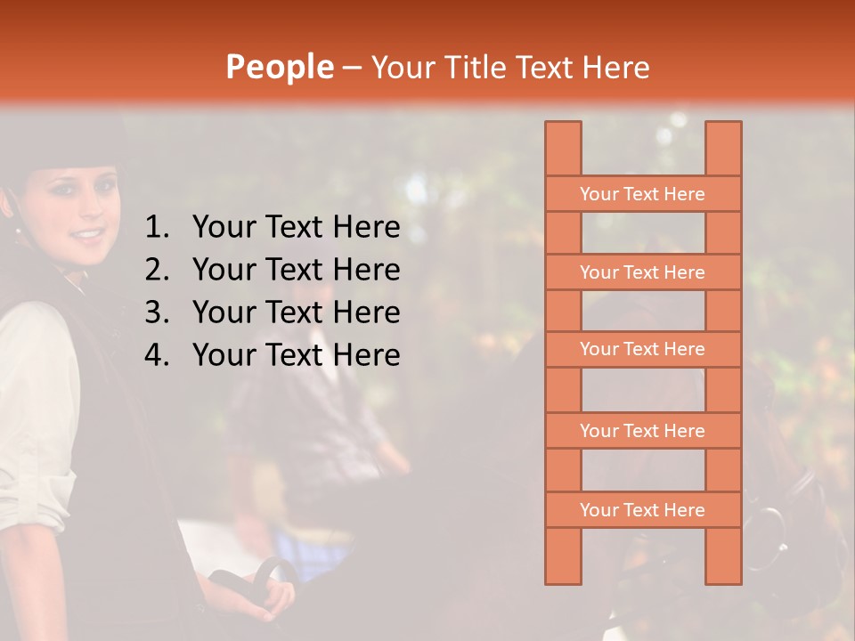 Young Exercise Galloping PowerPoint Template