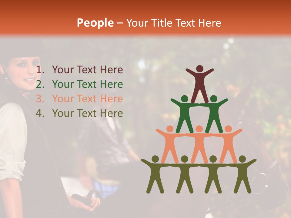 Young Exercise Galloping PowerPoint Template