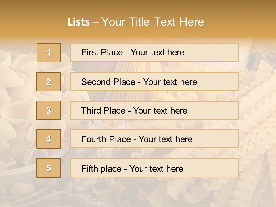 Group Macaroni Pasta PowerPoint Template