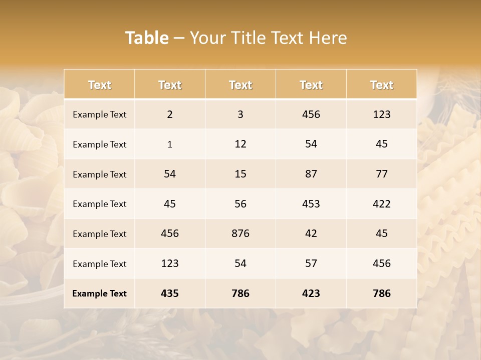 Group Macaroni Pasta PowerPoint Template