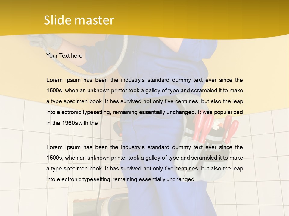 Tradesman Young Door PowerPoint Template