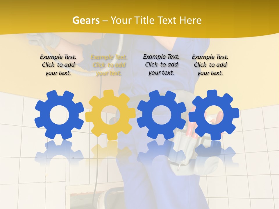 Tradesman Young Door PowerPoint Template