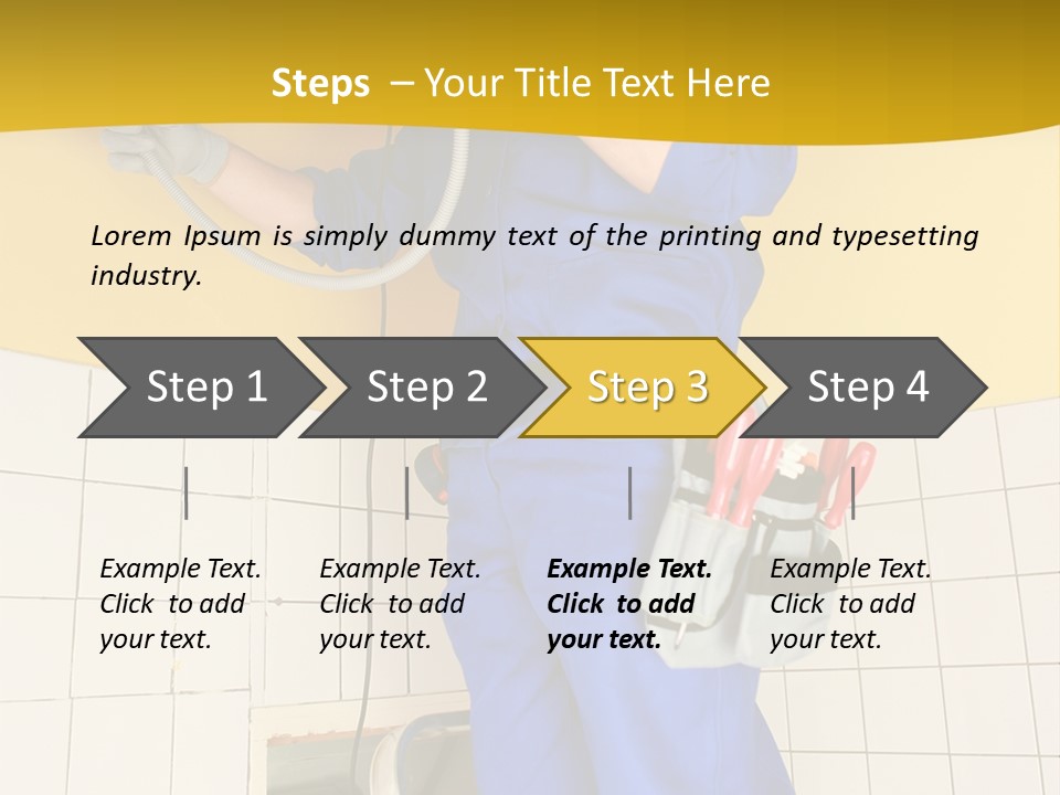 Tradesman Young Door PowerPoint Template