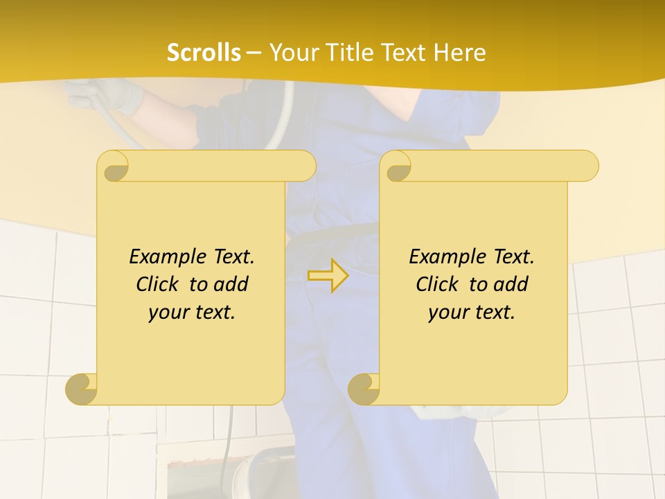 Tradesman Young Door PowerPoint Template