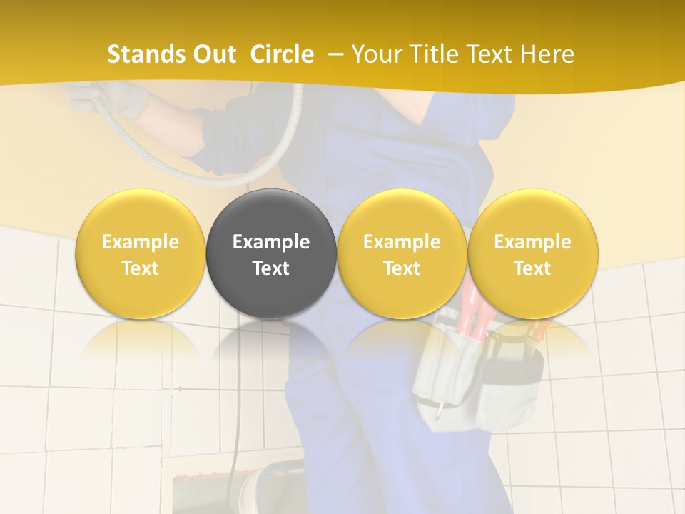 Tradesman Young Door PowerPoint Template