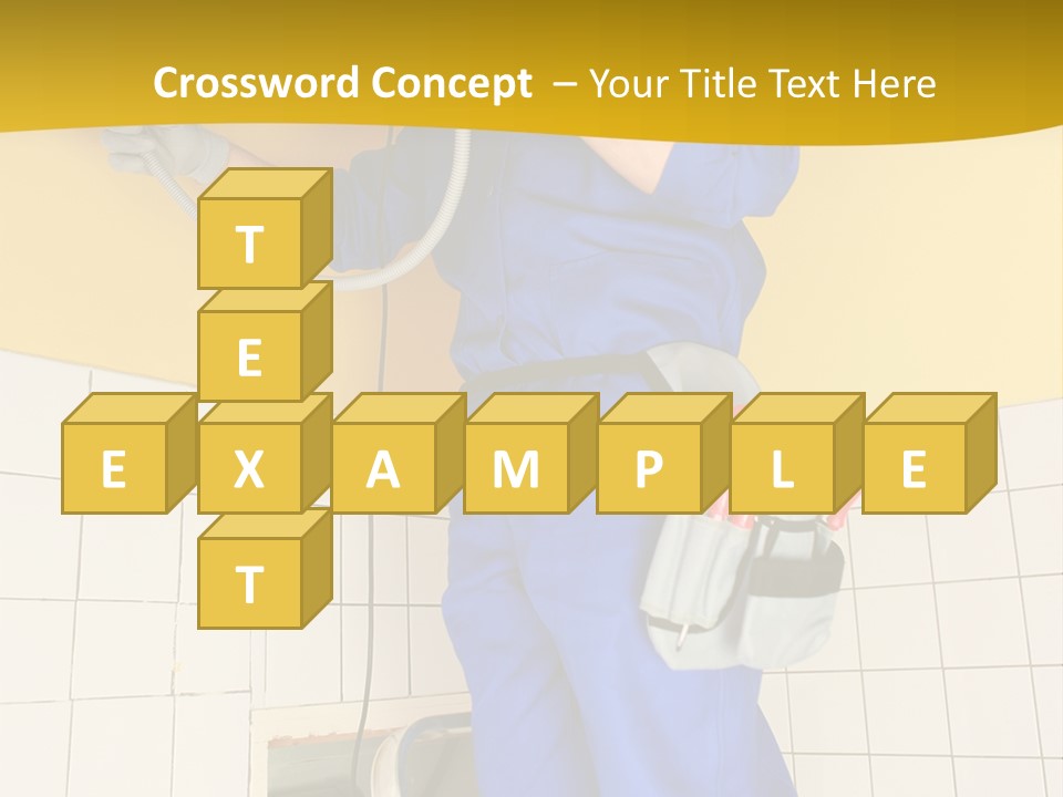 Tradesman Young Door PowerPoint Template