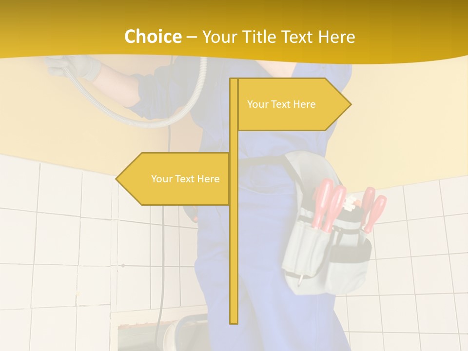 Tradesman Young Door PowerPoint Template