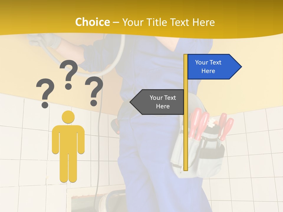 Tradesman Young Door PowerPoint Template