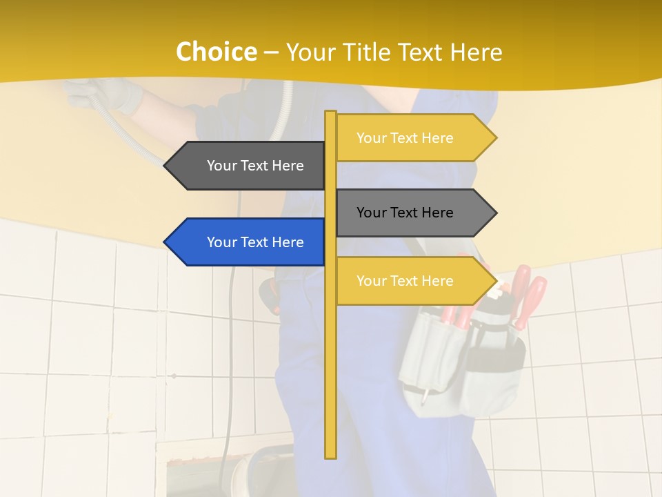 Tradesman Young Door PowerPoint Template