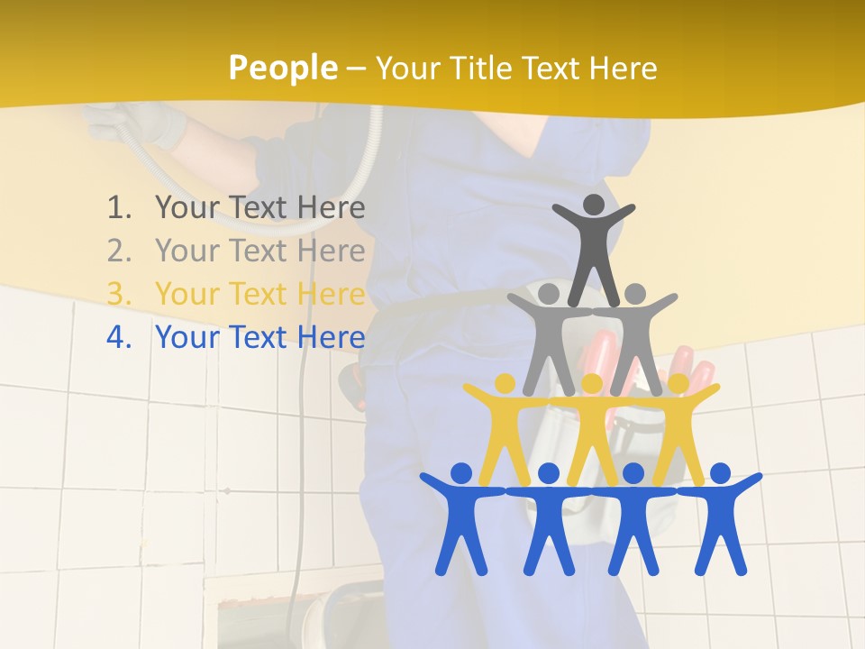 Tradesman Young Door PowerPoint Template