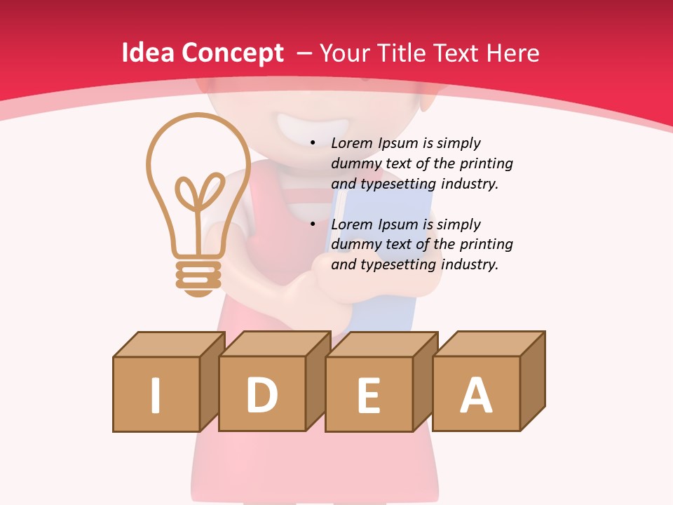 Clipart Study Preschooler PowerPoint Template