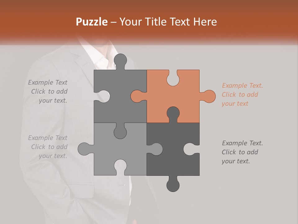 Model Copyspace Businessman PowerPoint Template