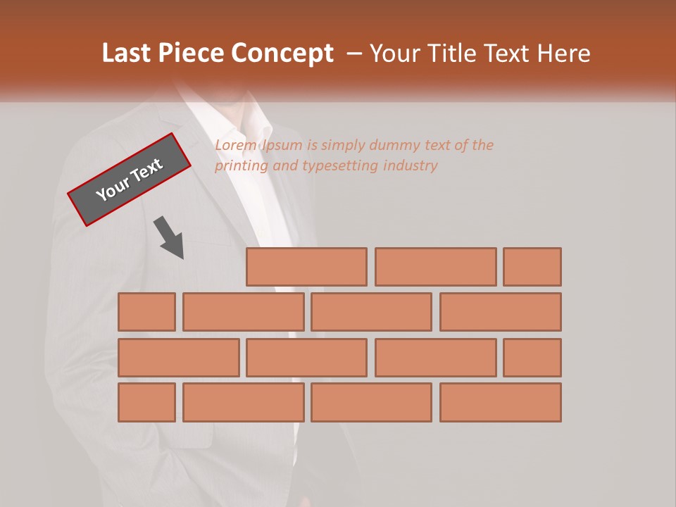 Model Copyspace Businessman PowerPoint Template