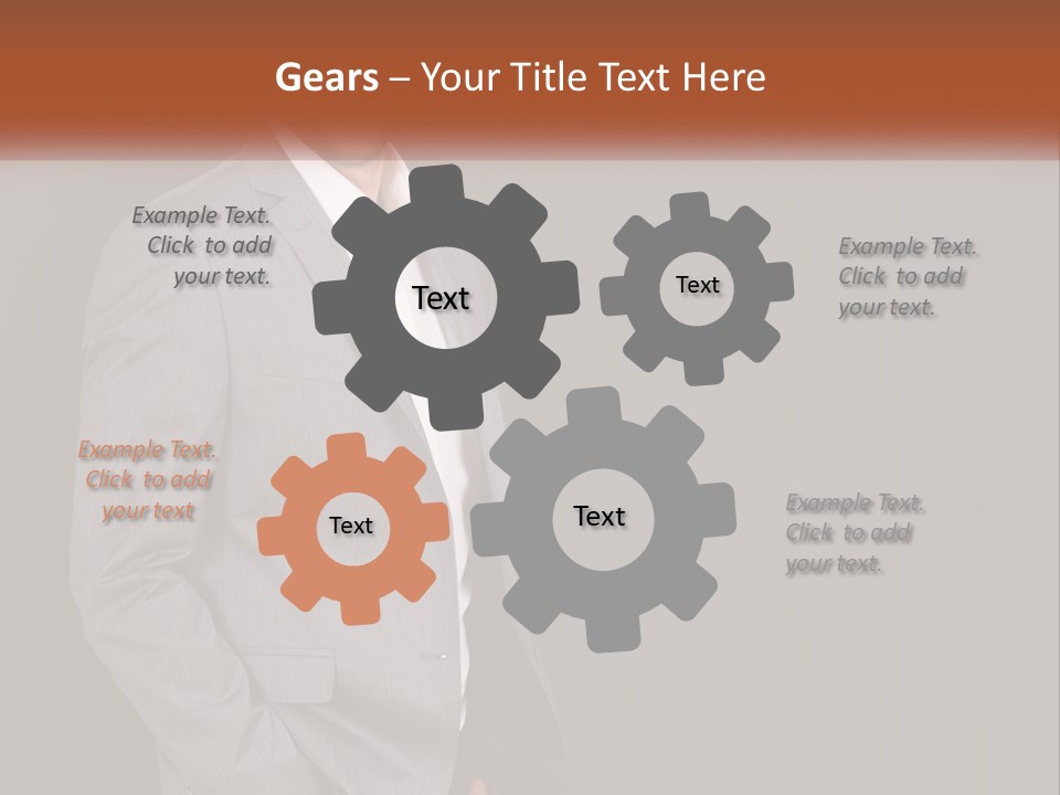 Model Copyspace Businessman PowerPoint Template