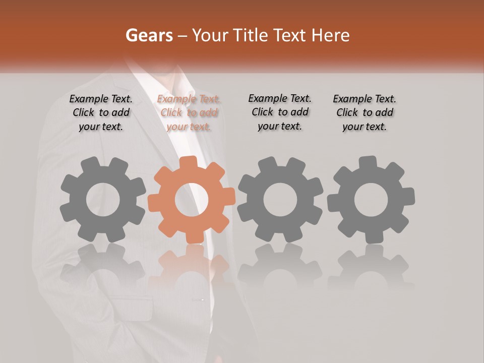 Model Copyspace Businessman PowerPoint Template