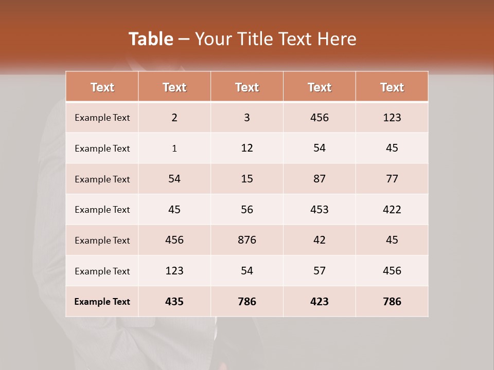 Model Copyspace Businessman PowerPoint Template