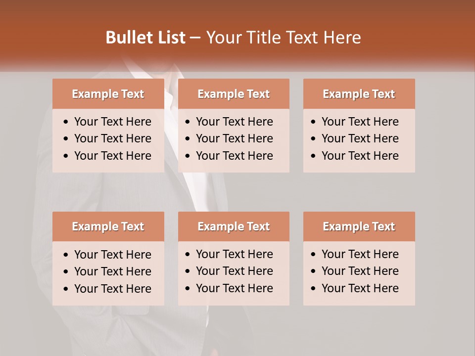 Model Copyspace Businessman PowerPoint Template