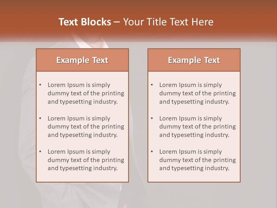 Model Copyspace Businessman PowerPoint Template