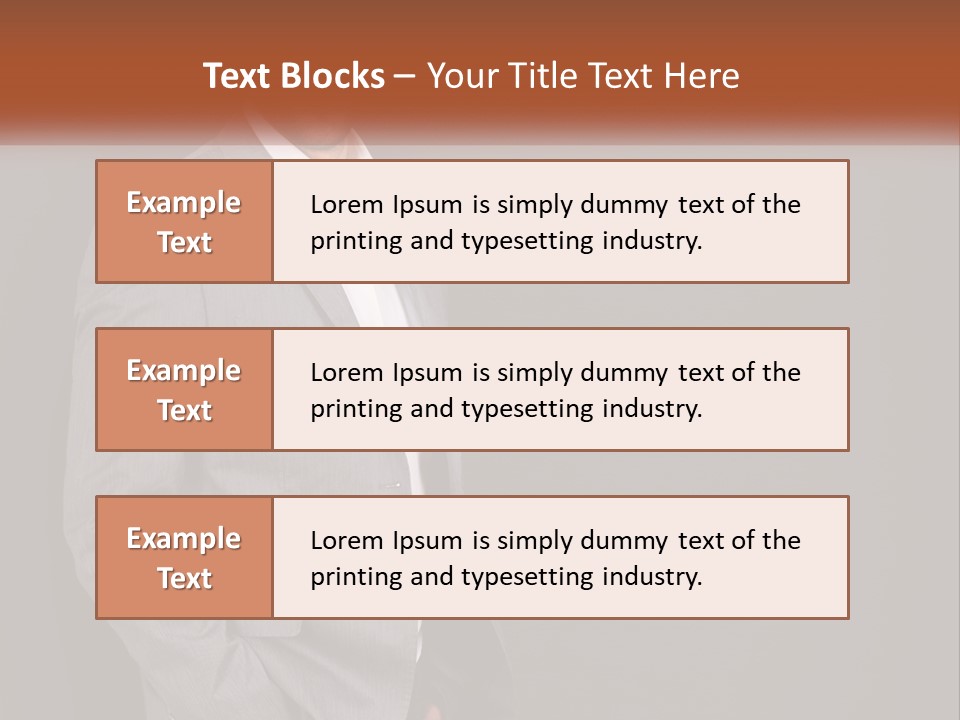 Model Copyspace Businessman PowerPoint Template