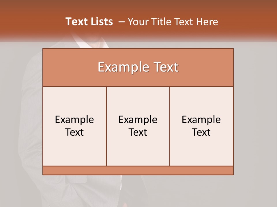 Model Copyspace Businessman PowerPoint Template